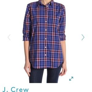 J.Crew plaid flannel button down shirt